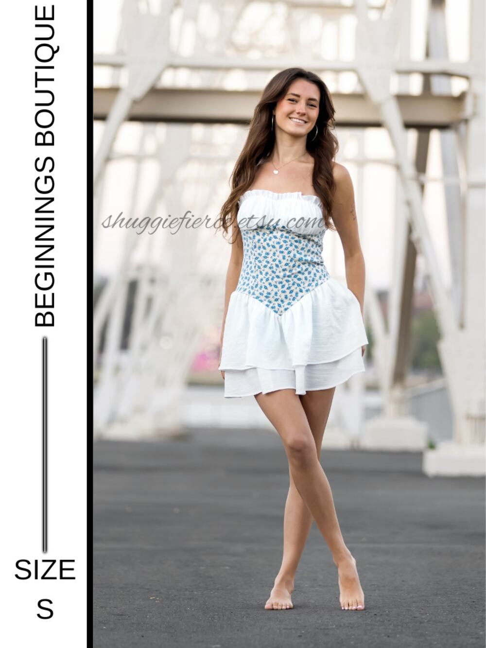 MSRP: $69 ✨ Beginnings Boutique Strapless Floral Mini Dress – Size S ✨QUICK SHIP